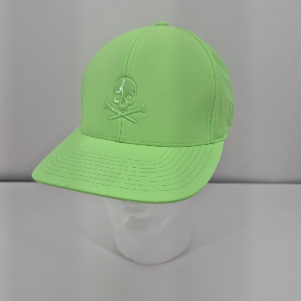 NEW G/Fore Silicone Skull & Tees Low Profile Neon Green Snapback Golf Hat OSFM